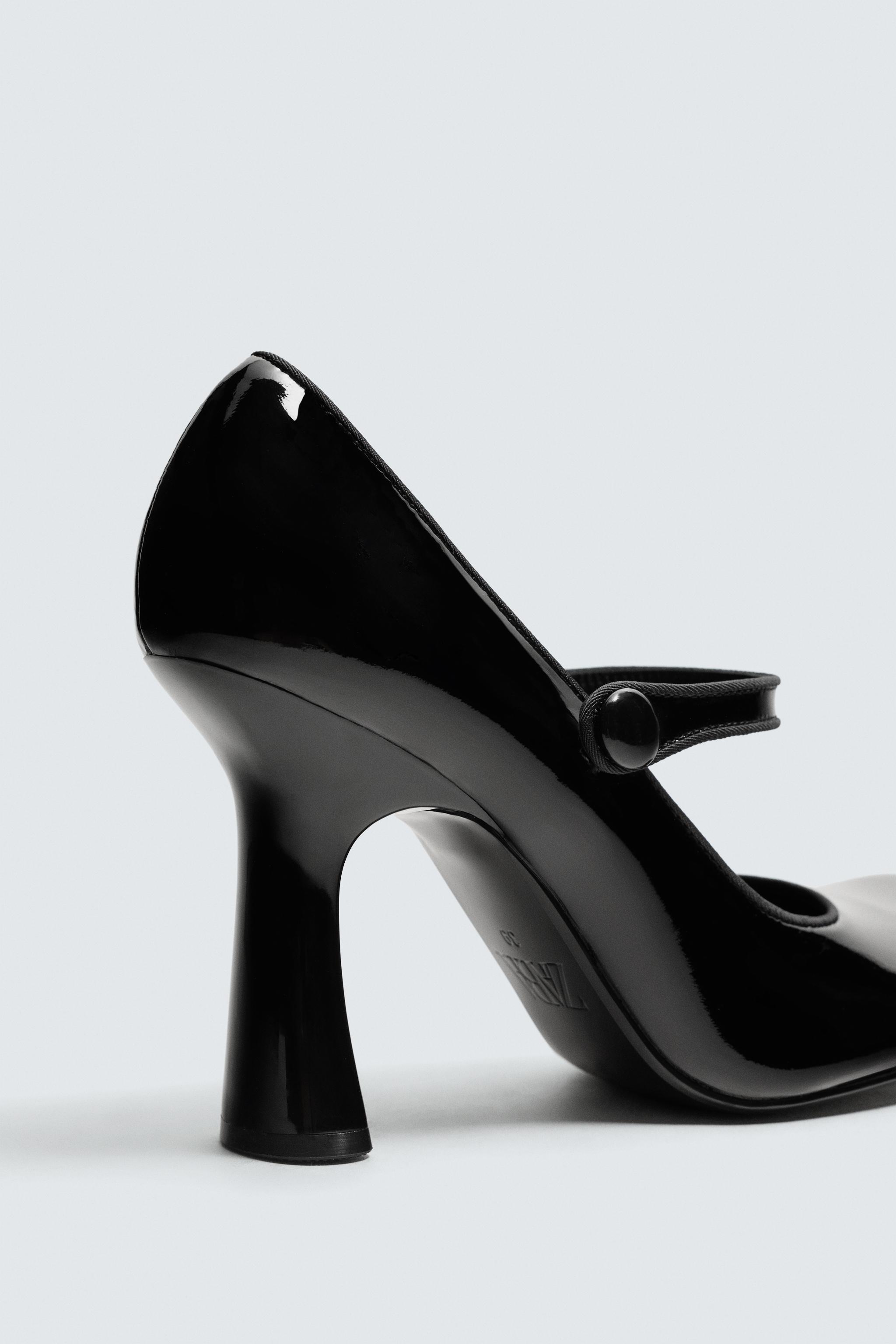 LEATHER HEELED STRAPPY SHOES HARRY LAMBERT FOR ZARA x DISNEY